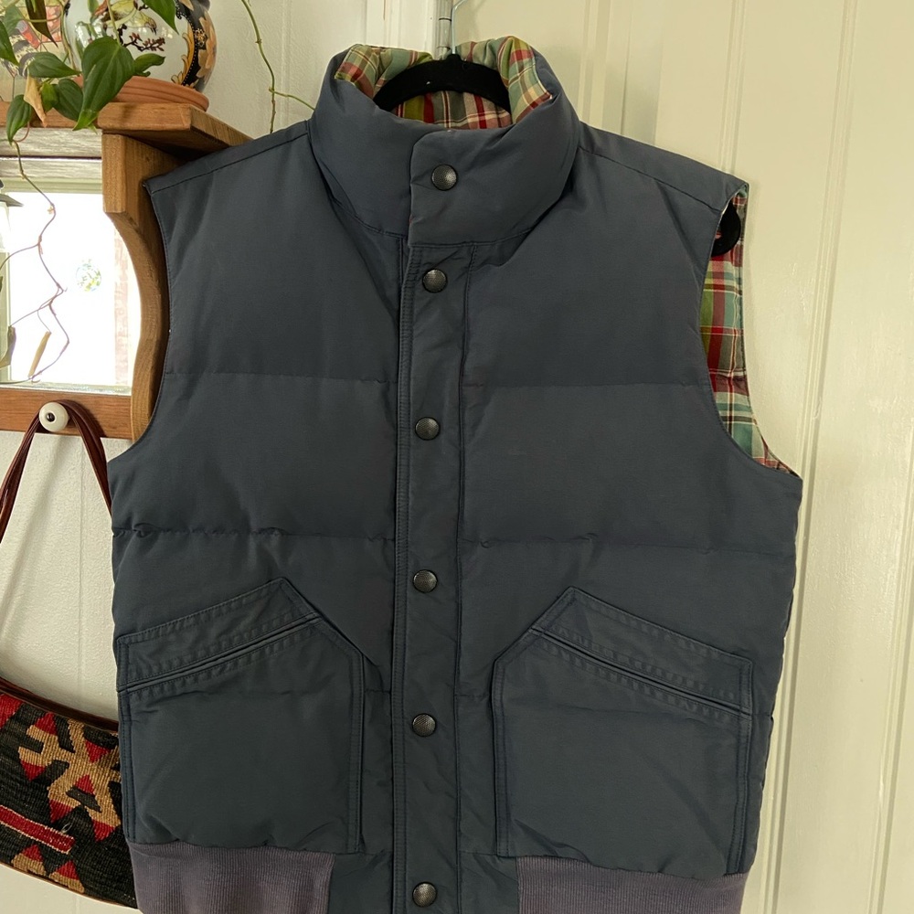 Steven Alan Dark Blue Quilted Vest